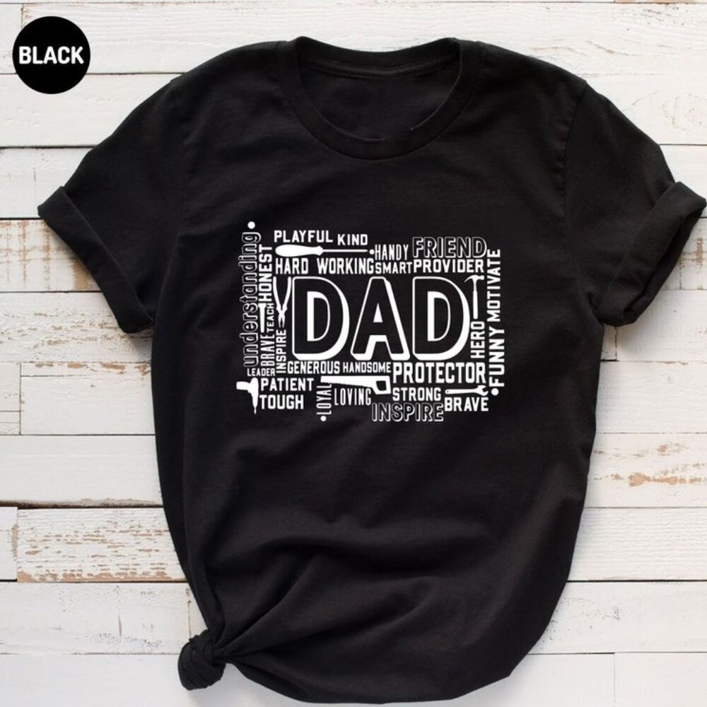Husband Daddy Protector Hero Tee Shirt, Hard Working Father Shirt, Gift For Dad
